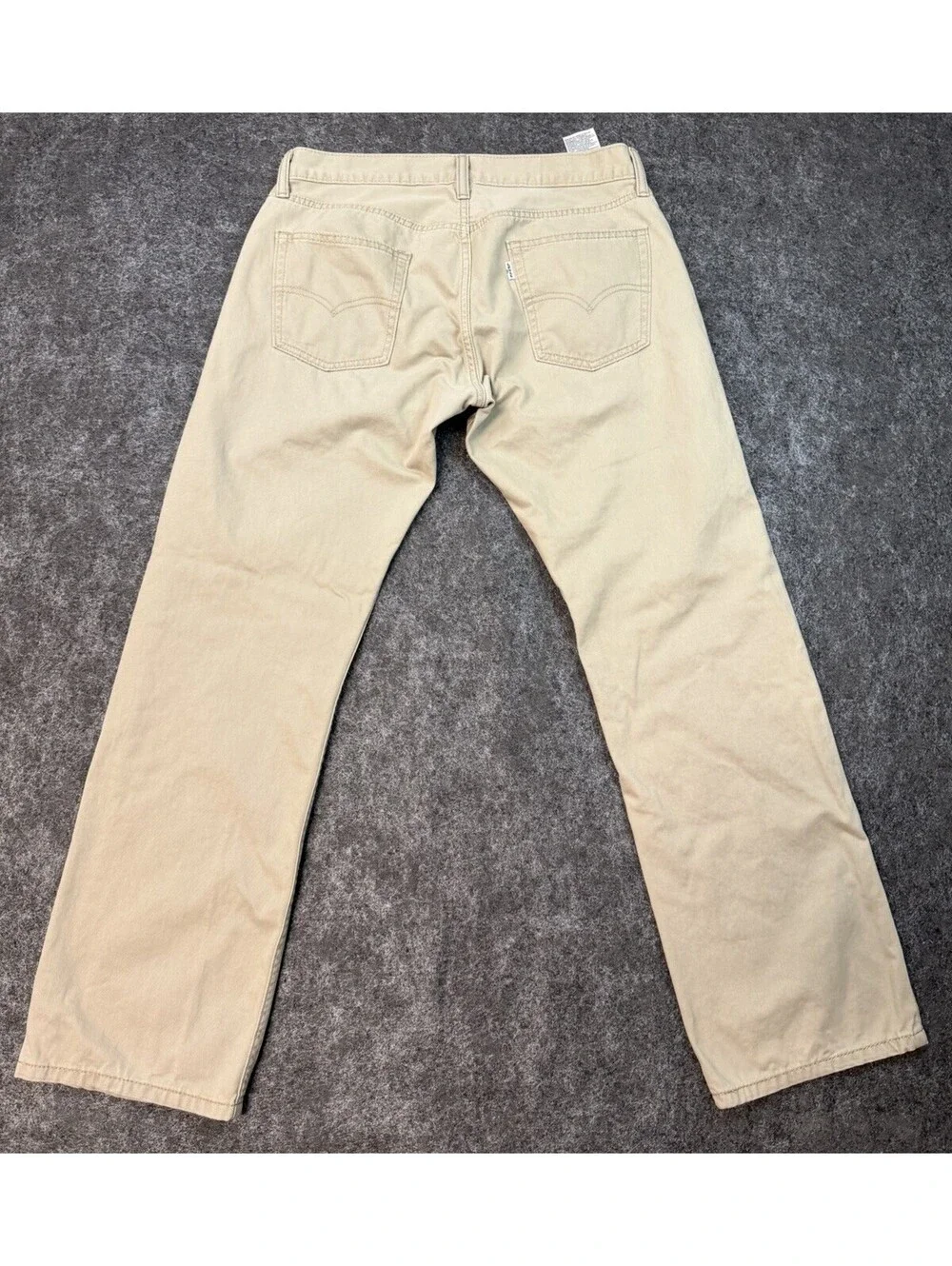 Levis 514 Straight Fit Jeans Mens 34x32 Khaki Tan 100% Cotton Casual Pants